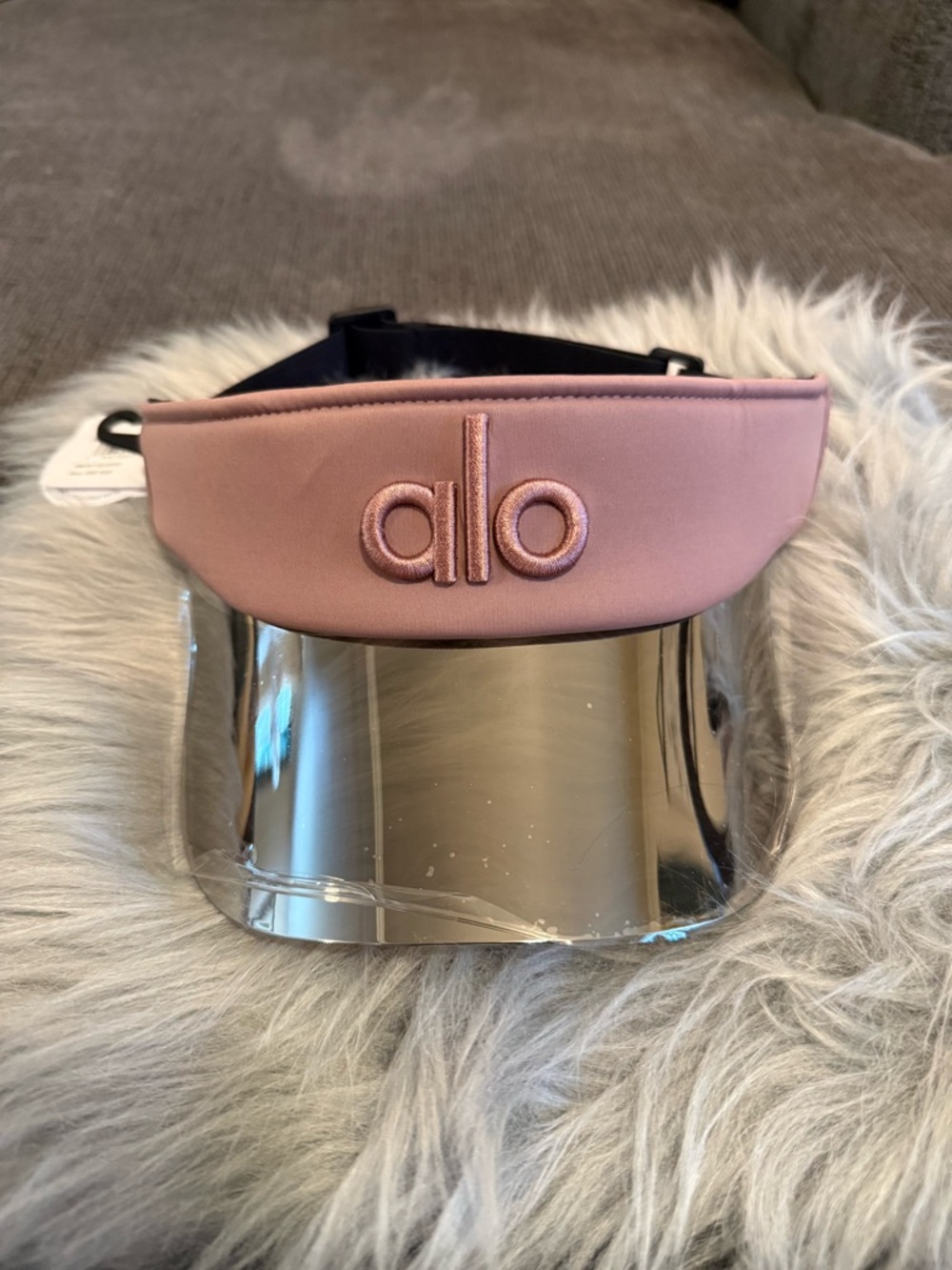 ALO Yoga Pink and Silver Visor